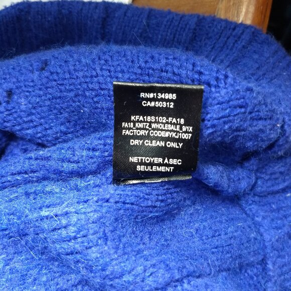 For Love and Lemons Knitz Mia Pointelle Cobalt Royal Blue Pullover Sweater Small - Picture 10 of 13